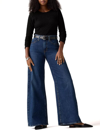 728 HR WIDE LEG EGRET CORDUROY Levi's Jeans Donna 0039b Scuro