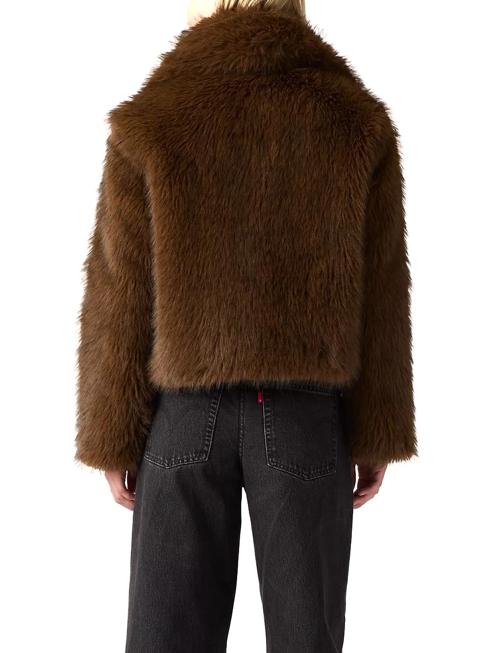 LANEY FAUX FUR JACKET DOWNTOWN BROWN POL Levi's Giubbino Donna 006s3 Marrone