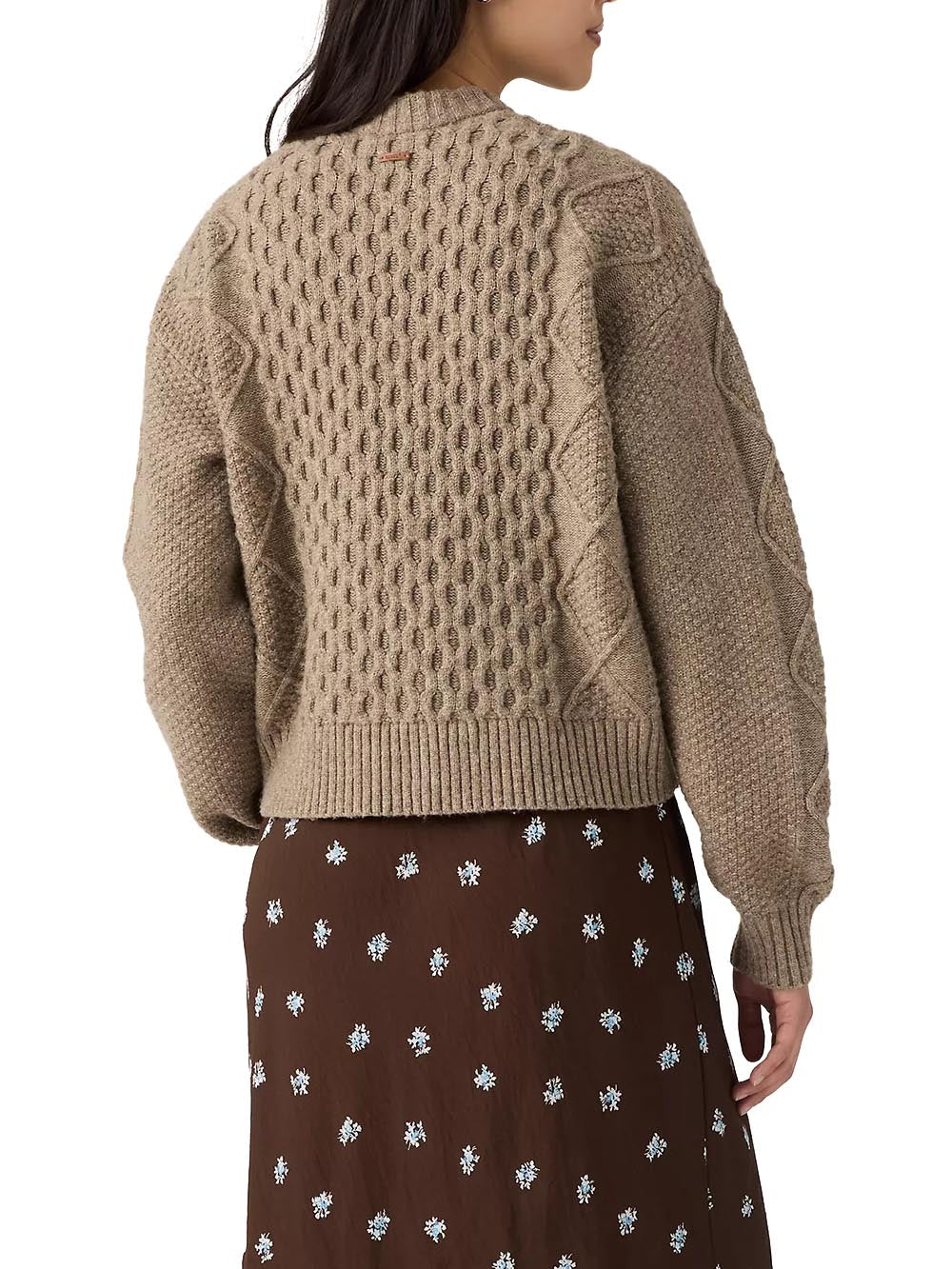 CHARLOTTE CREWNECK CARDIGAN MUSHROOM HEA Levi's Felpa Donna 007vg Beige scuro