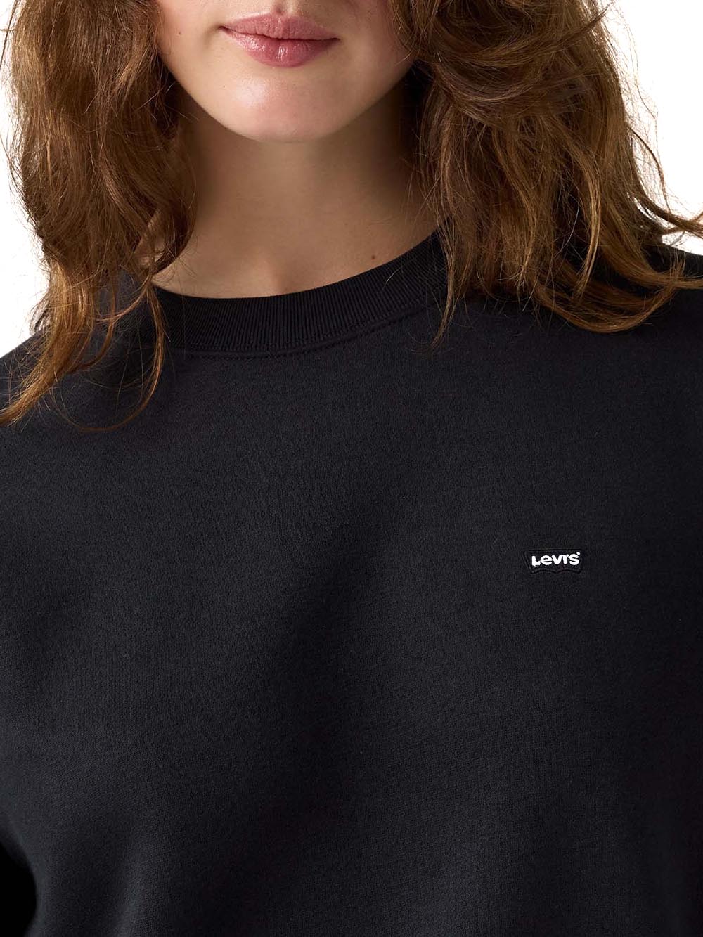 EVERYDAY CREWNECK SWEATSHIRT OATMEAL HEA Levi's Felpa Donna 0082j Nero
