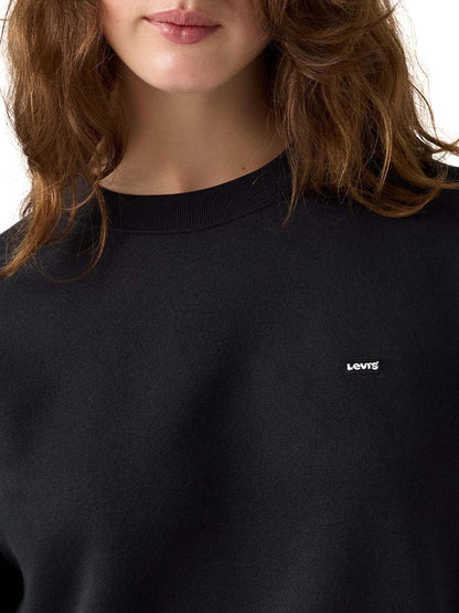 EVERYDAY CREWNECK SWEATSHIRT OATMEAL HEA Levi's Felpa Donna 0082j Nero