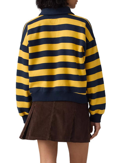 GR VINTAGE RUGBY FLEECE STRIPE RUGBY ARC Levi's Felpa Donna 008sx Blu/giallo