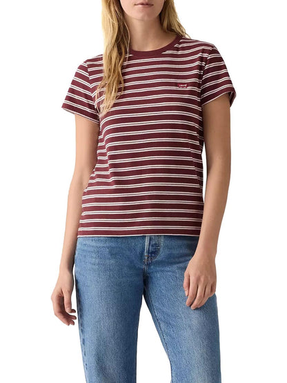 PERFECT TEE EMBOLDENED JERSEY Levi's T-shirt Donna 39185 Rosso/bianco