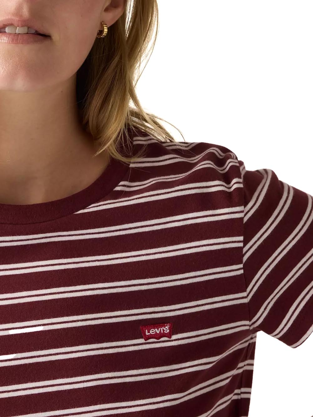 PERFECT TEE EMBOLDENED JERSEY Levi's T-shirt Donna 39185 Rosso/bianco