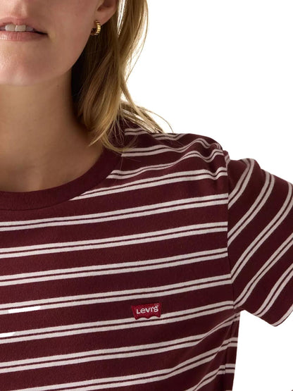 PERFECT TEE EMBOLDENED JERSEY Levi's T-shirt Donna 39185 Rosso/bianco