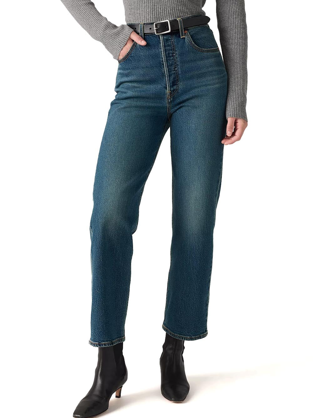 RIBCAGE STRAIGHT ANKLE ANALYZE THIS LTW Levi's Jeans Donna 72693 Medio