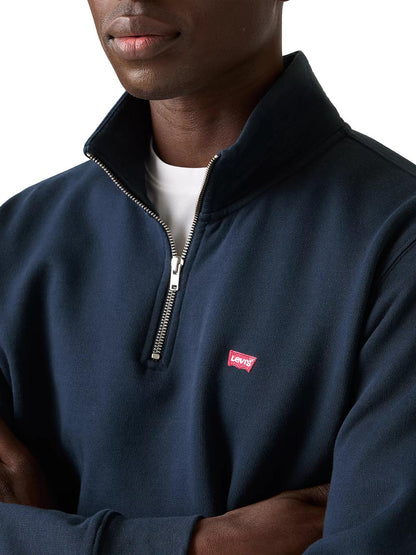 ORIGINAL HM QUARTER ZIP NAVY BLAZER FREN Levi's Felpa Uomo A8606 Blu