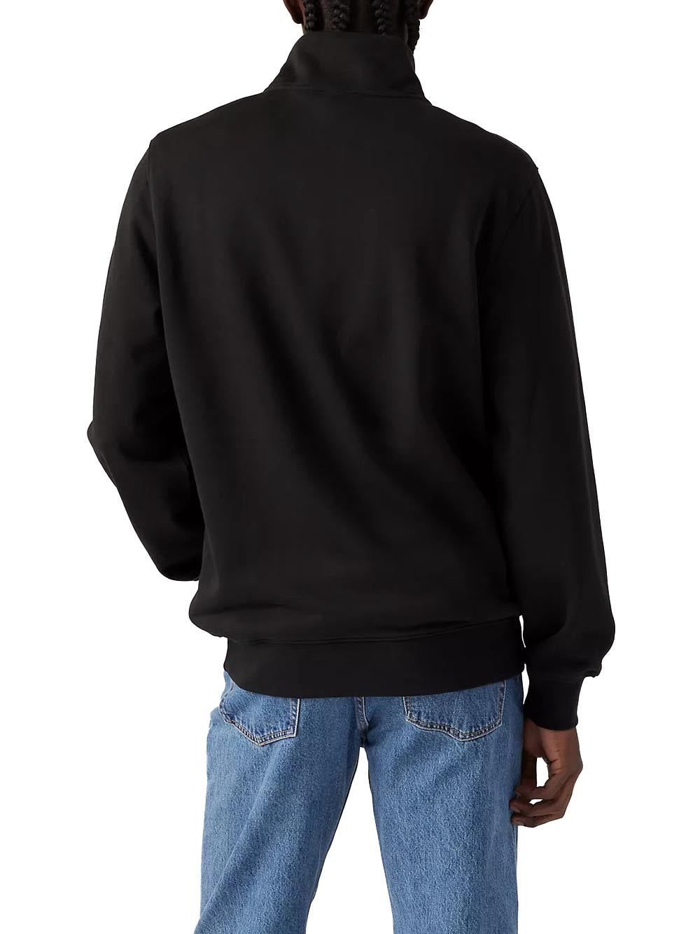 ORIGINAL HM QUARTER ZIP NAVY BLAZER FREN Levi's Felpa Uomo A8606 Nero