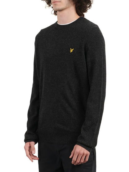 Lambswool Blend Crew Neck Jump Lyle & Scott Pullover Uomo Kn2114vc Grigio