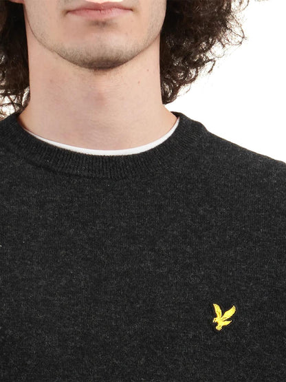 Lambswool Blend Crew Neck Jump Lyle & Scott Pullover Uomo Kn2114vc Grigio