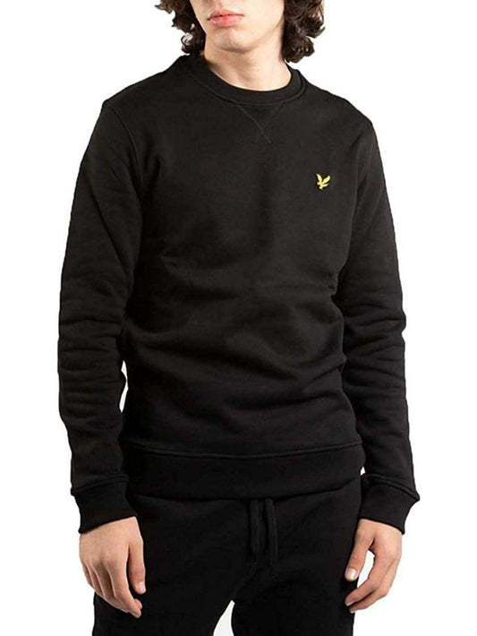 Crew Neck Brushback Sweatshirt Lyle & Scott Felpa Uomo Ml1131v Nero
