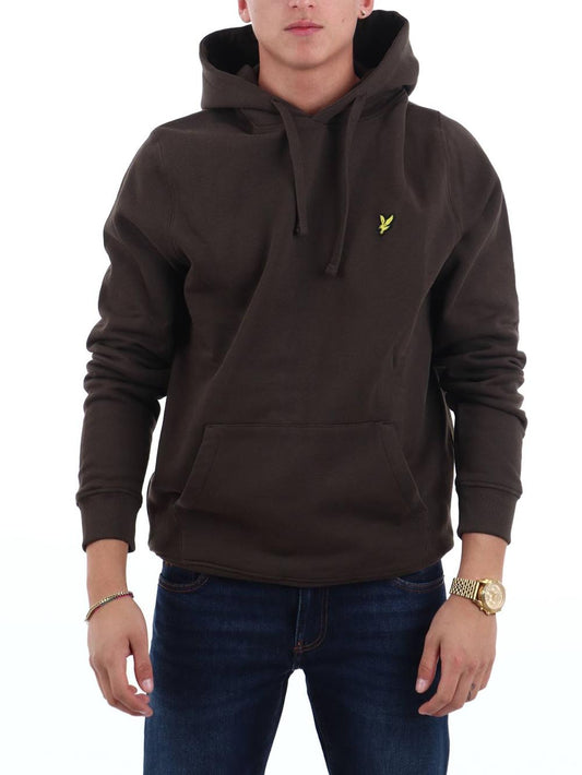 Brushback Pullover Hoodie Lyle & Scott Felpa Uomo Ml1139v Marrone