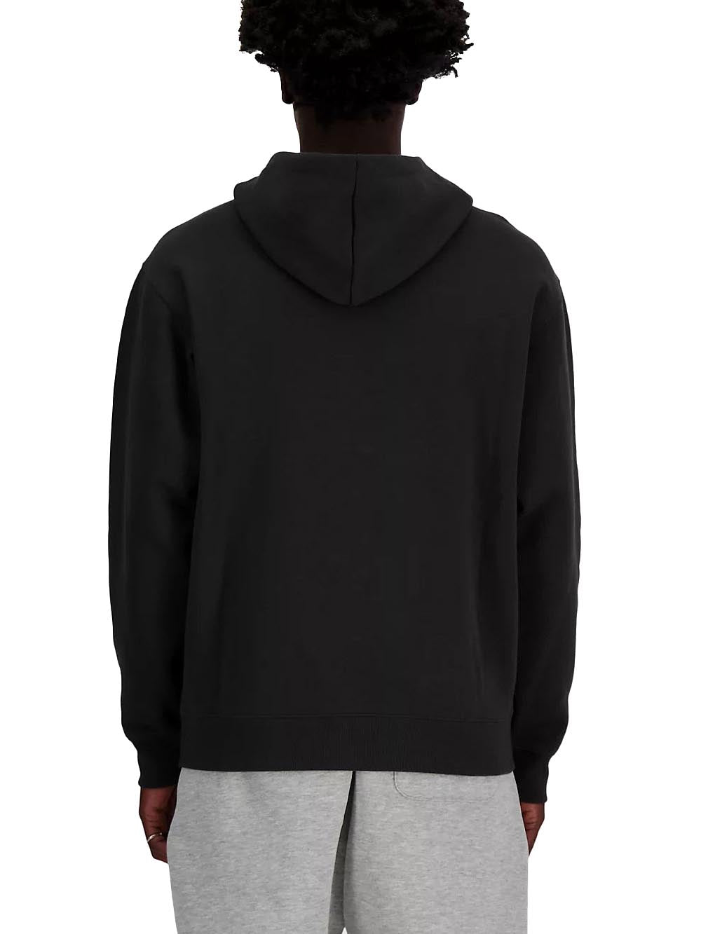 zip intera + cappuccio New Balance Felpa Uomo Mj41502 Nero