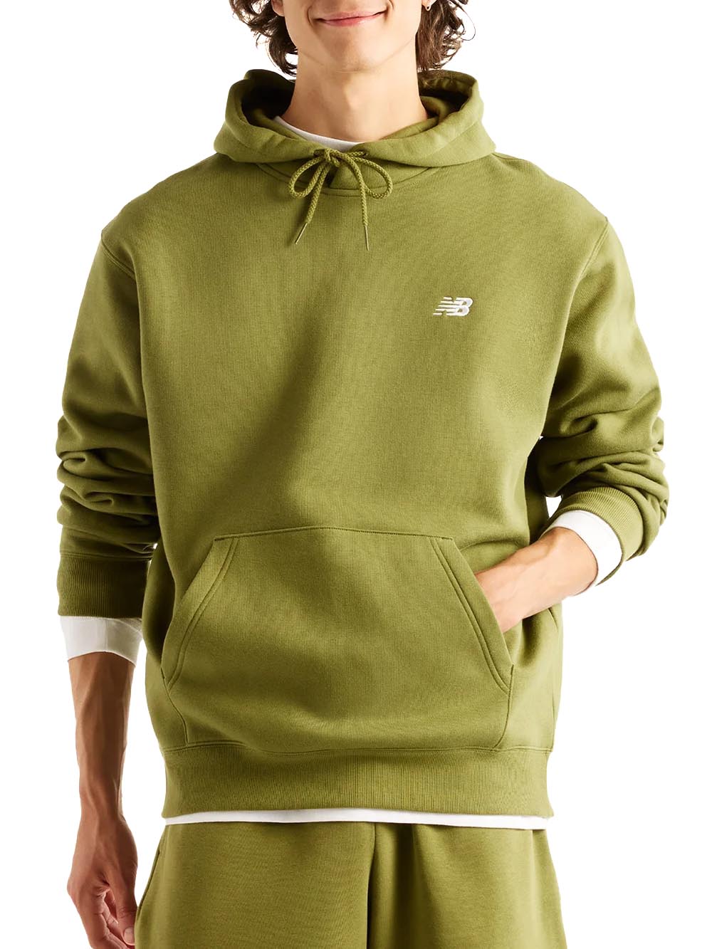 cappuccio New Balance Felpa Uomo Mt41511 Verde