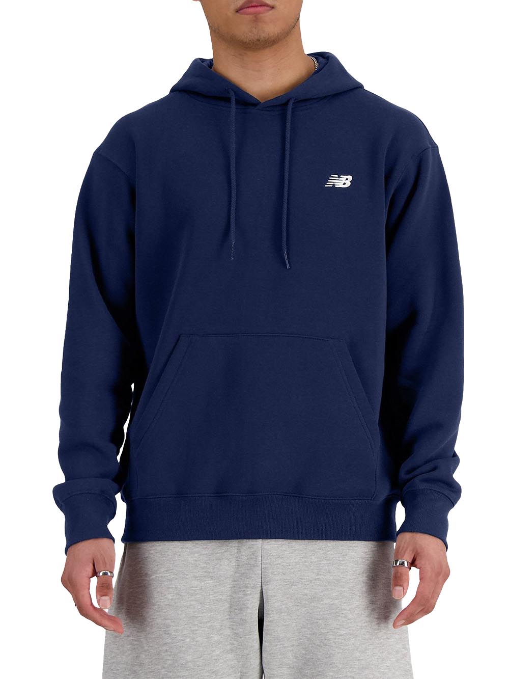 cappuccio New Balance Felpa Uomo Mt41511 Bluette