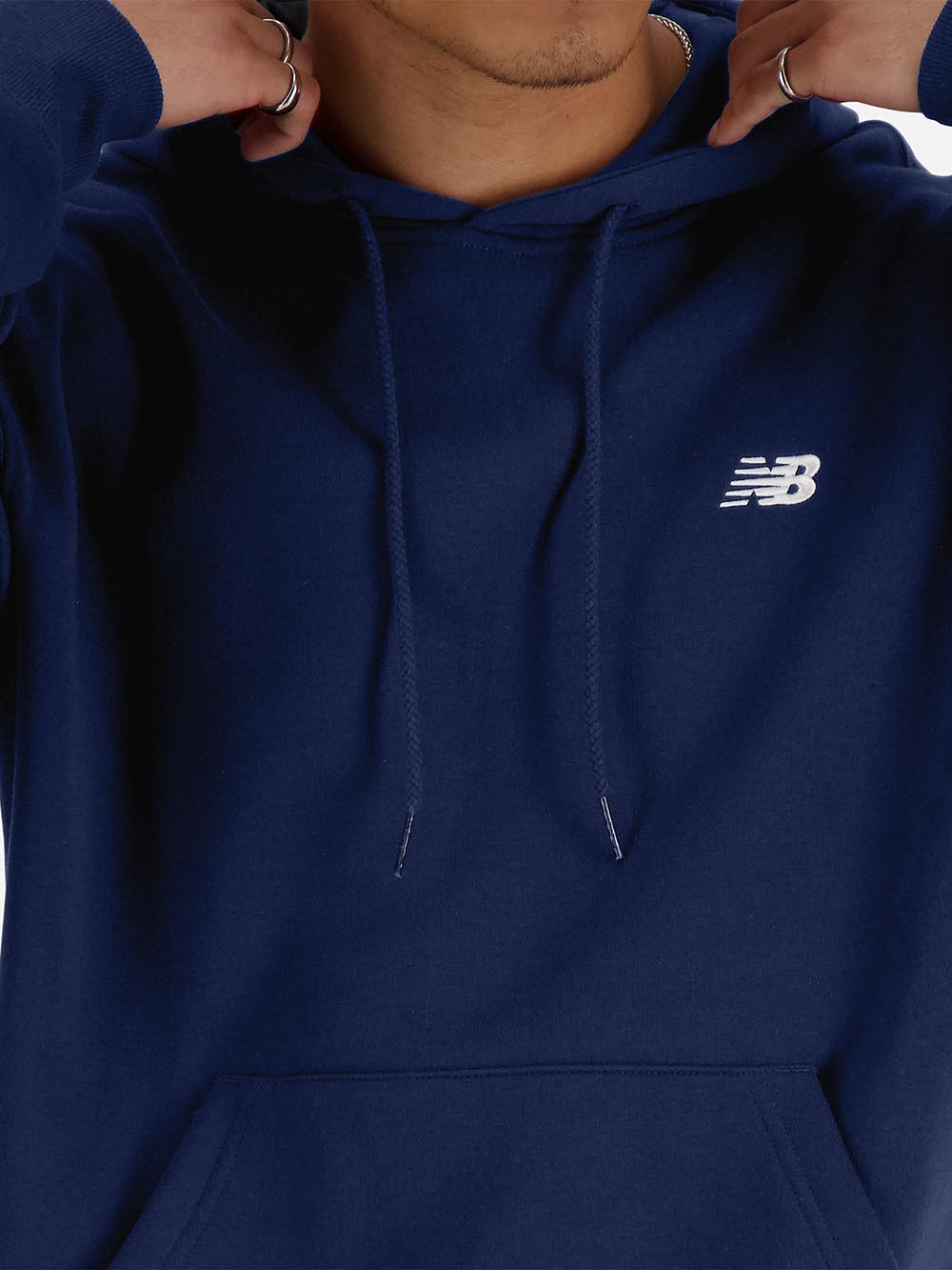 cappuccio New Balance Felpa Uomo Mt41511 Bluette
