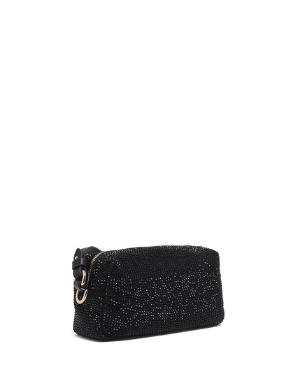 bauletto trittico mini full strass mic Pinko Borsa Tracolla Donna 106967 A308 Nero oro