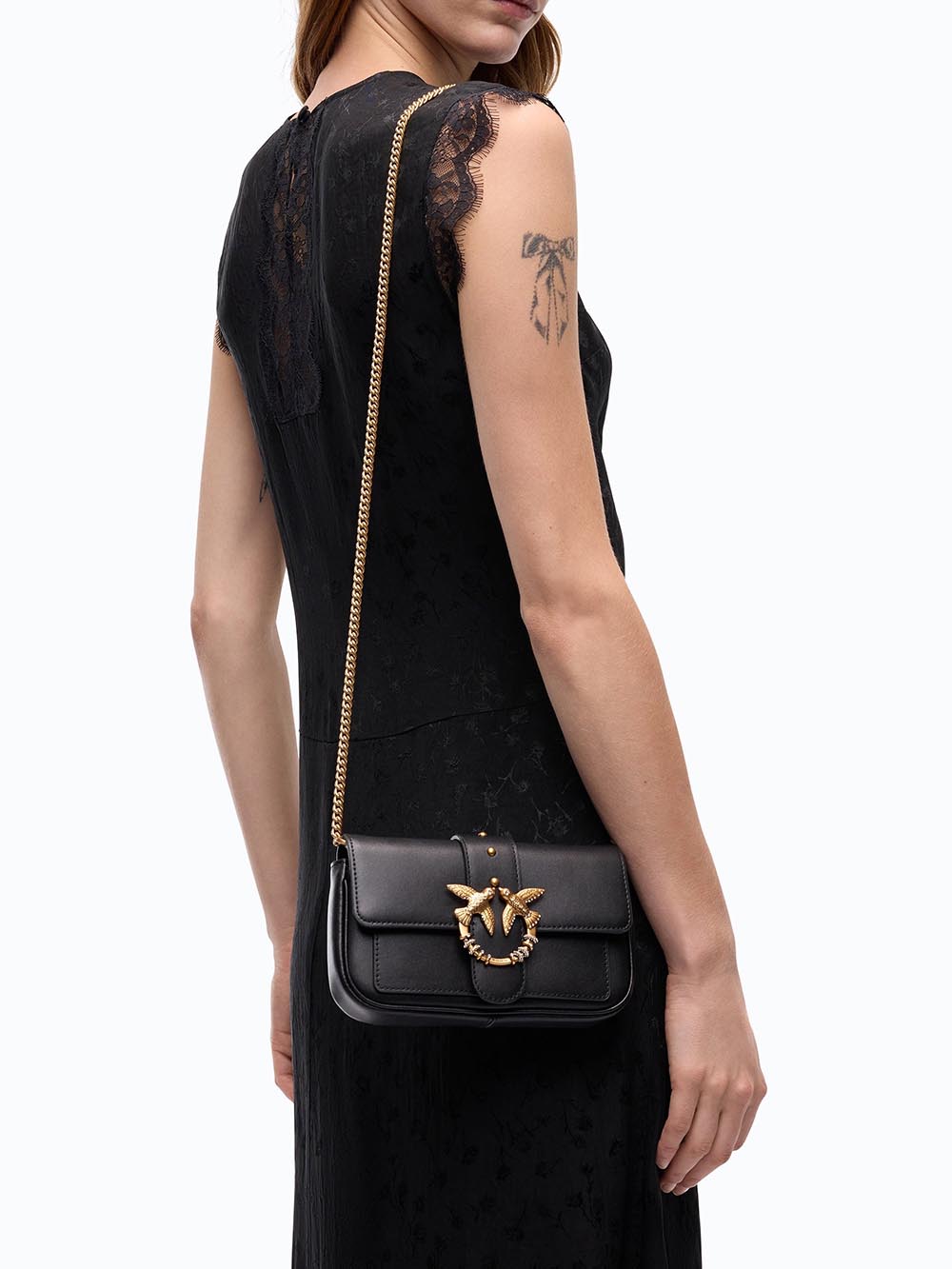 love pocket new buckle Pinko Borsa Tracolla Donna 107072 A0f1 Nero oro