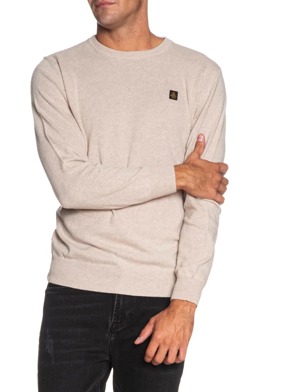 COLIN/1 PULLOVER Refrigiwear Pullover Uomo M18608 Ma9t02 Beige