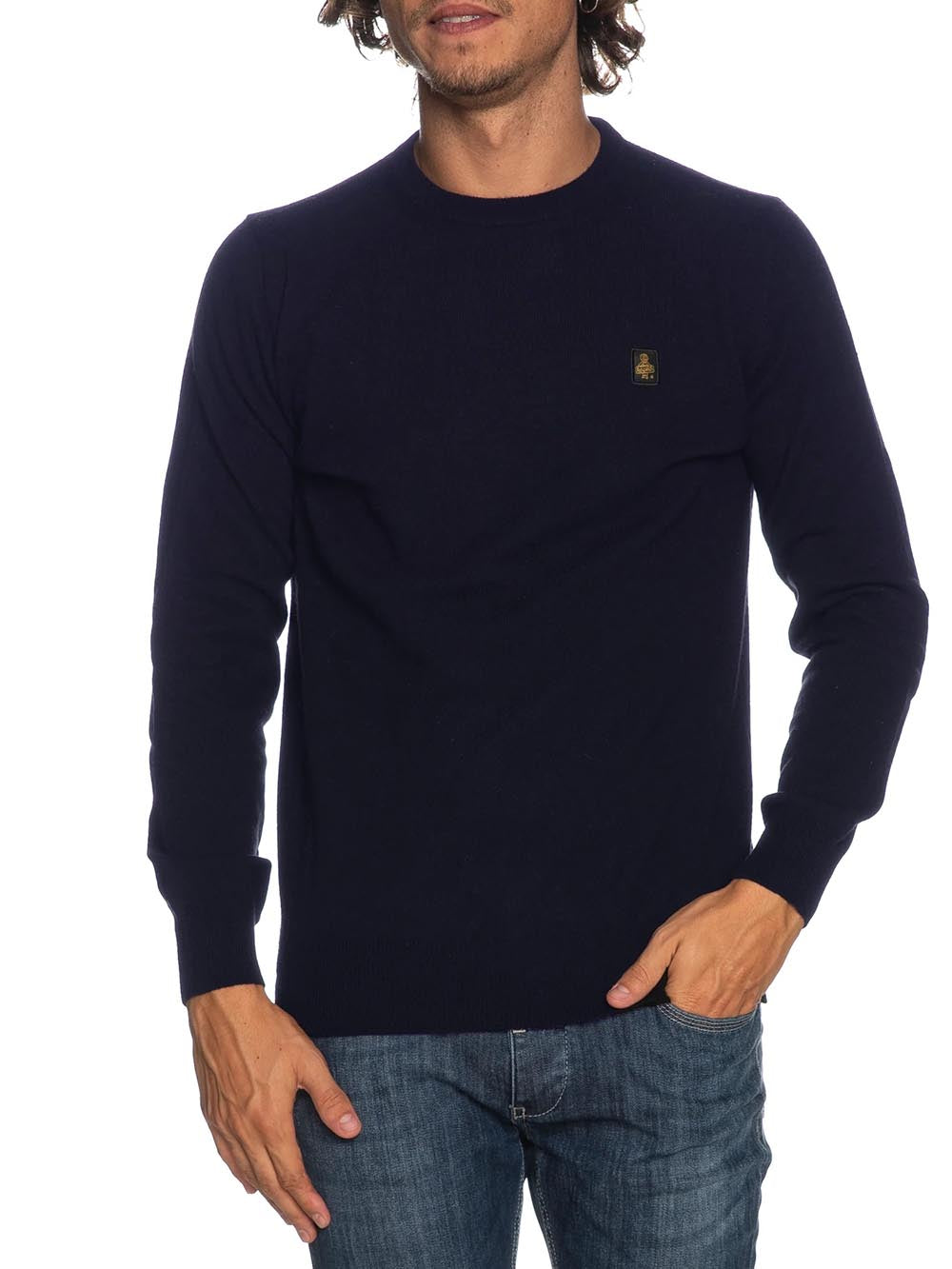 COLIN/1 PULLOVER Refrigiwear Pullover Uomo M18608 Ma9t02 Blu scuro