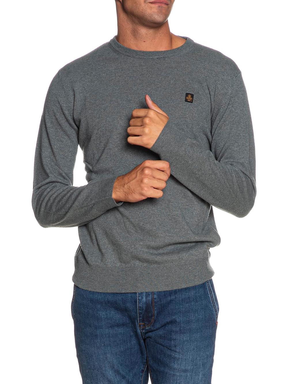 COLIN/1 PULLOVER Refrigiwear Pullover Uomo M18608 Ma9t02 Verde salvia