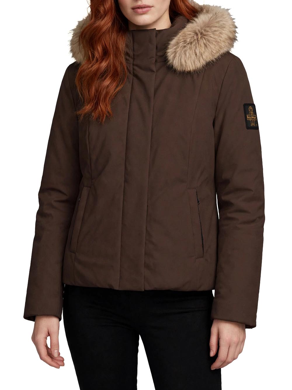 SHORT LADY TECH SPECIAL FUR JACKET Refrigiwear Giubbino Donna W90900 Xt3790 Marrone scuro