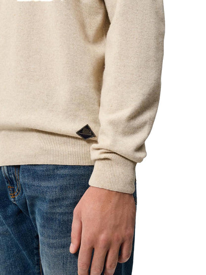 Roy Roger's Pullover Uomo Crew Man Rru199 Ct48 Beige
