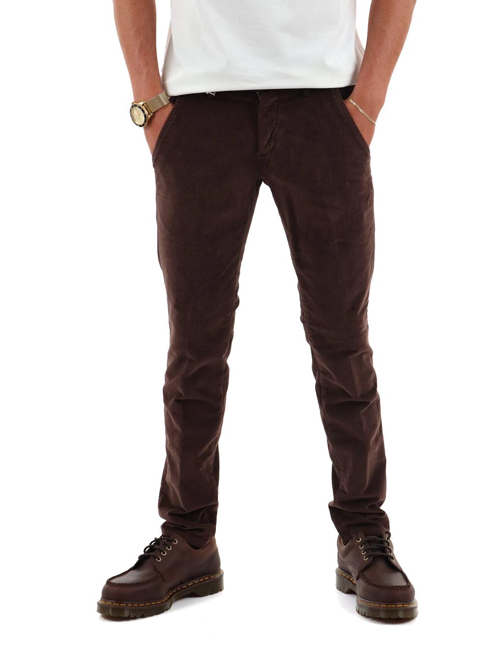 Roy Roger's Pantalone Uomo New Rolf Man Rru013 C870 Marrone