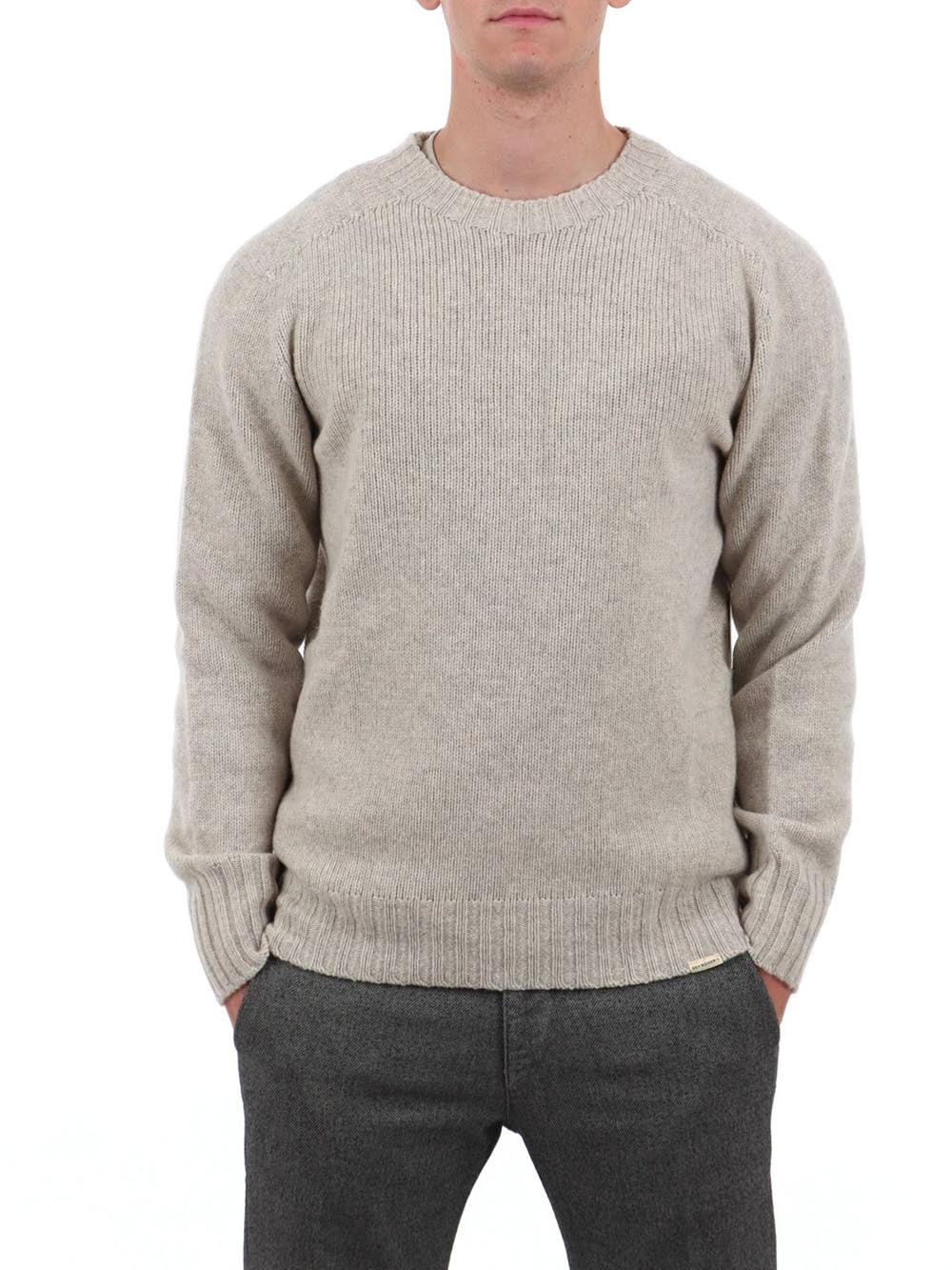 Roy Roger's Pullover Uomo Soft Crew Neck Man Rru90400 Cv59 Crema