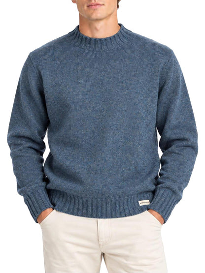 Roy Roger's Pullover Uomo Soft Crew Neck Man Rru90400 Cv59 Blu