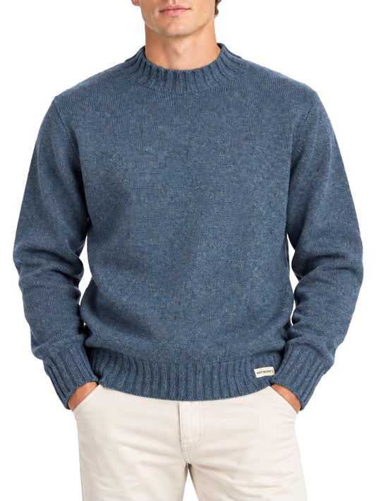 Roy Roger's Pullover Uomo Soft Crew Neck Man Rru90400 Cv59 Blu
