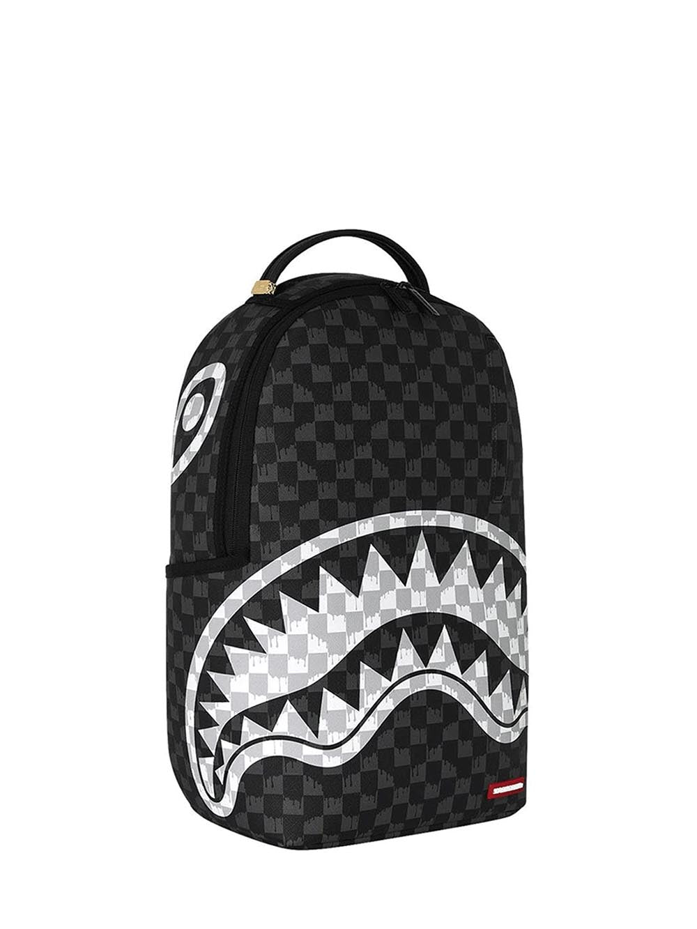 black and white drip check shark backpack Sprayground Zaino Unisex 910b8553nsz Nero grigio