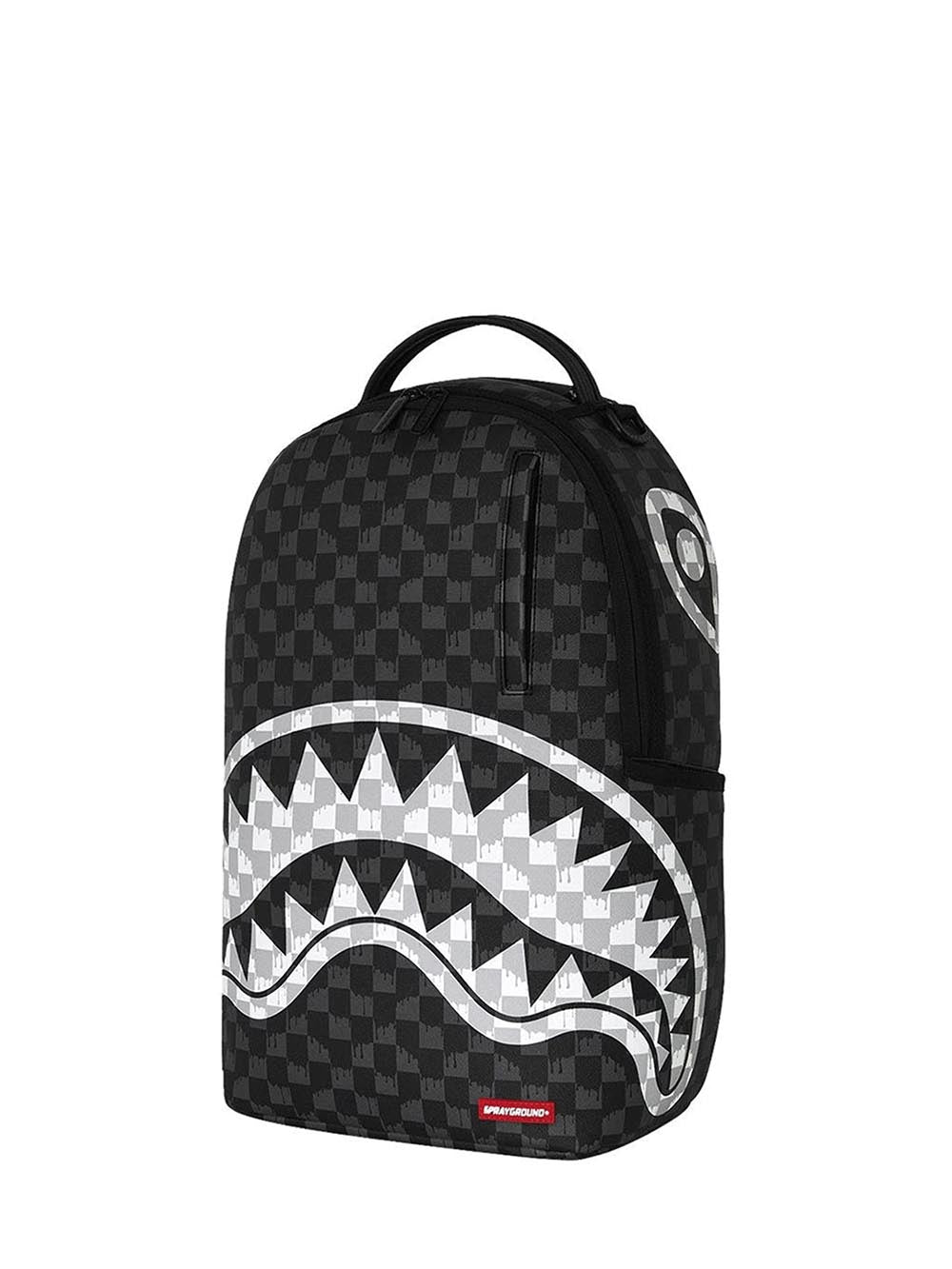 black and white drip check shark backpack Sprayground Zaino Unisex 910b8553nsz Nero grigio