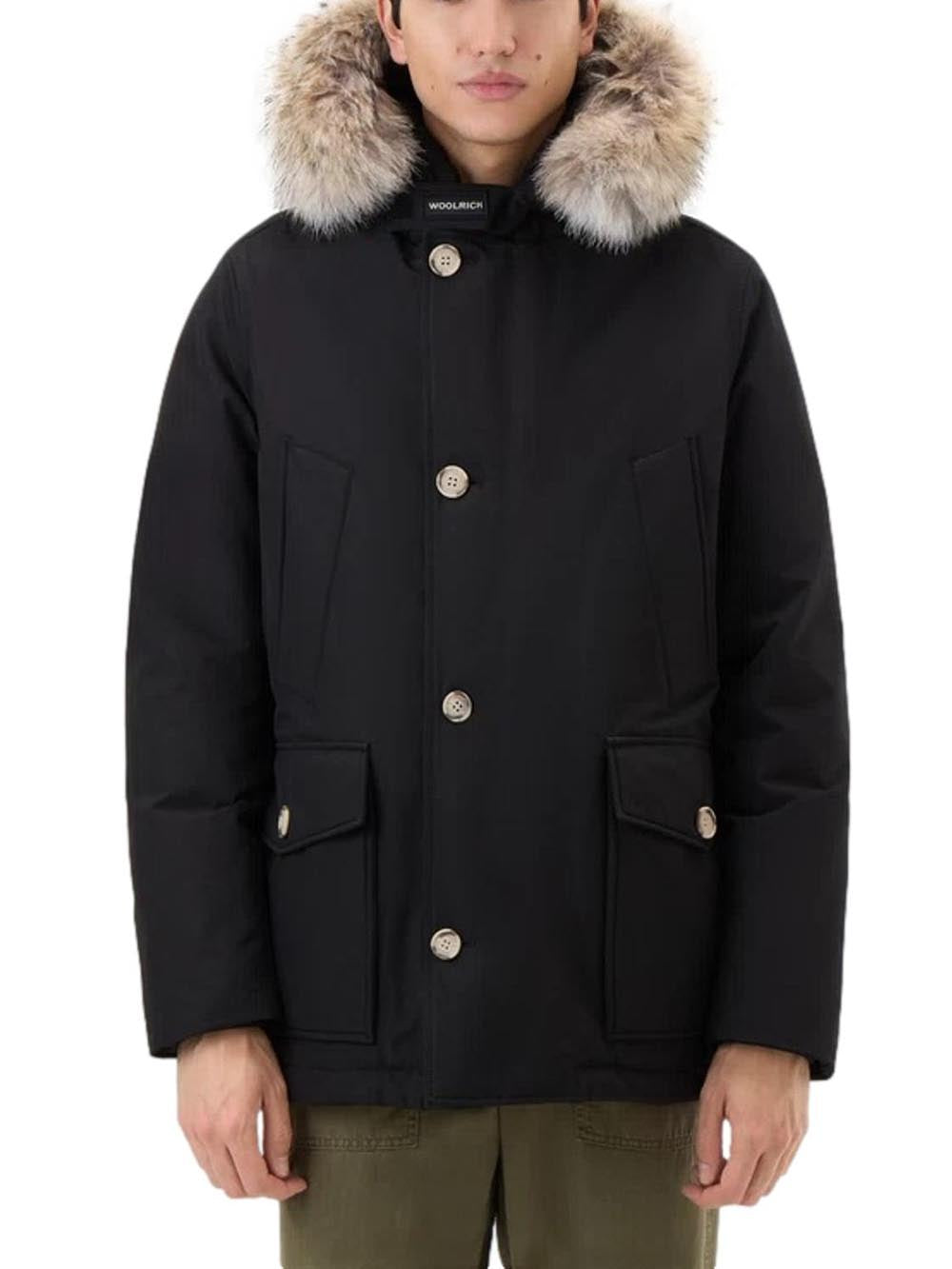 ARCTIC DETACHABLE FUR ANORAK Woolrich Giubbino Uomo Cfwoou0484mbut0001 Nero