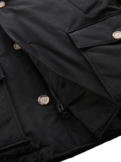 ARCTIC DETACHABLE FUR ANORAK Woolrich Giubbino Uomo Cfwoou0484mbut0001 Nero