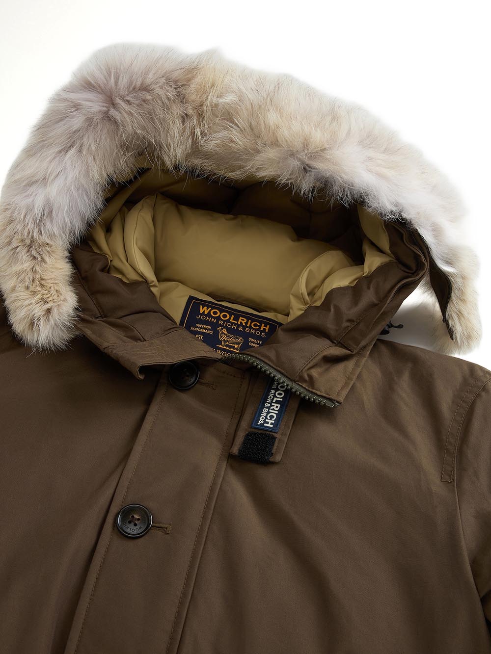 POLAR DETACHABLE FUR BOMBER Woolrich Giubbino Uomo Cfwoou2238mrut0001 Verde