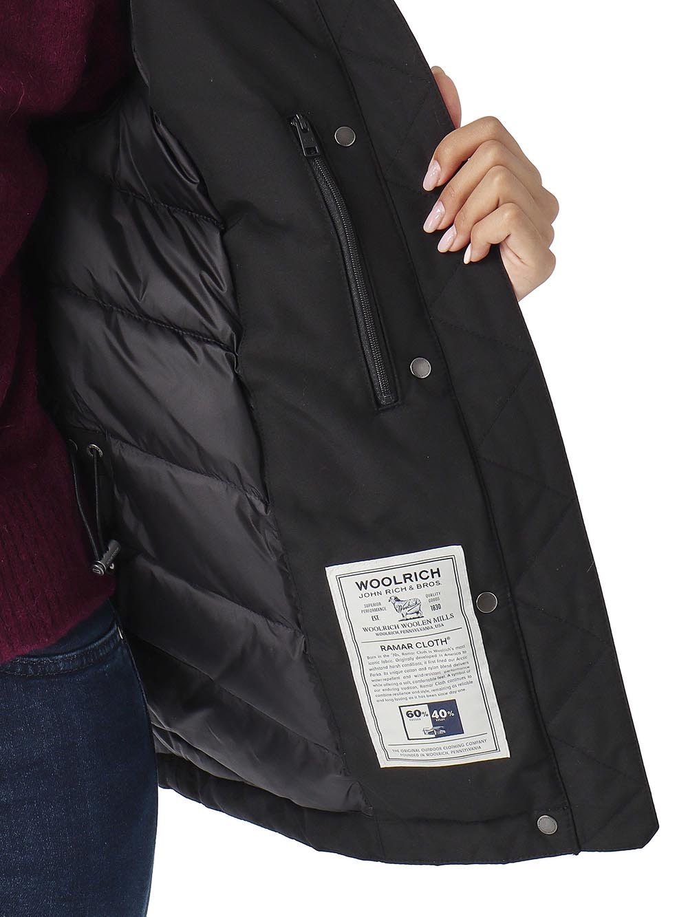MILITARY JKT Woolrich Giubbino Donna Cfwwou2075fbut0001 Nero