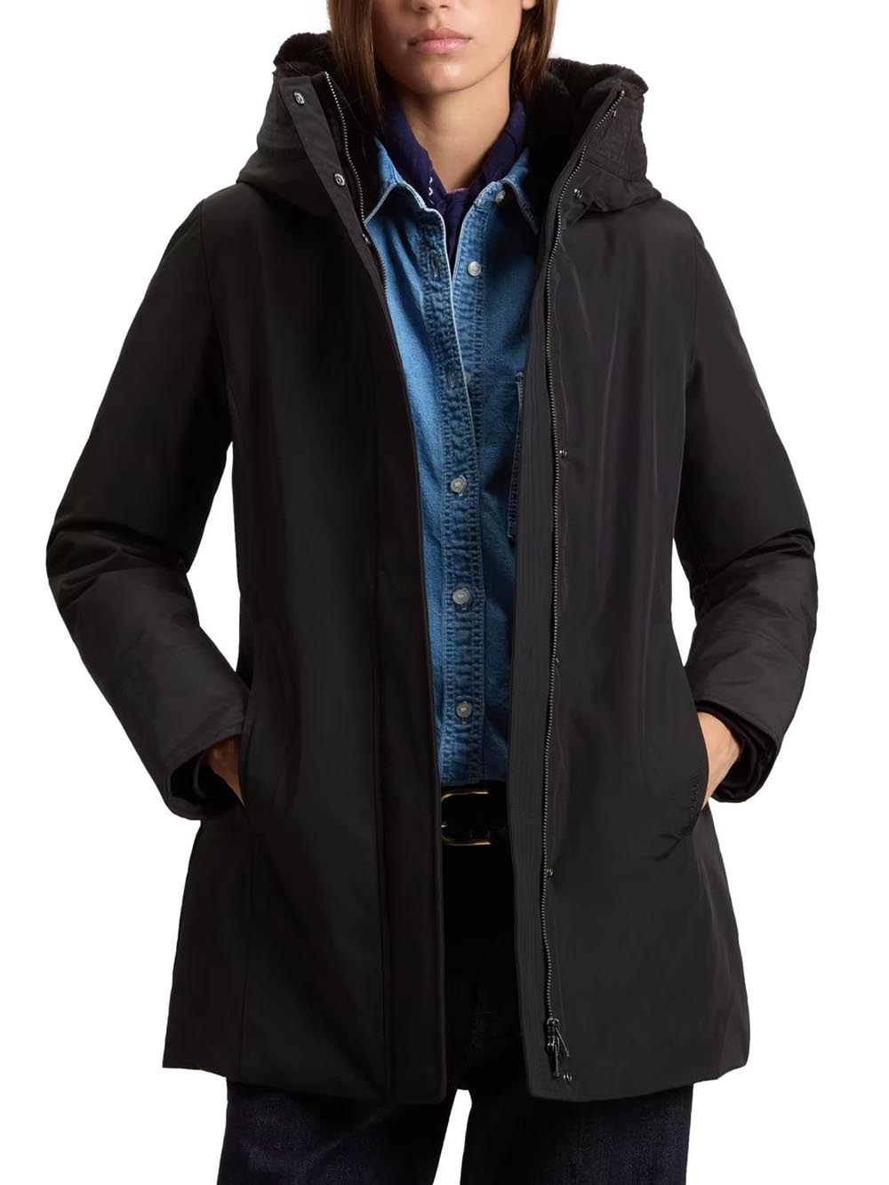 BOULDER FAUX FUR PARKA Woolrich Giubbino Donna Cfwwou2265frut0001 Nero