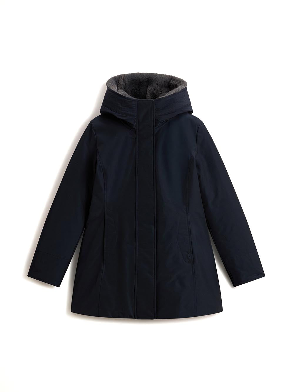 BOULDER FAUX FUR PARKA Woolrich Giubbino Donna Cfwwou2265frut0001 Blu