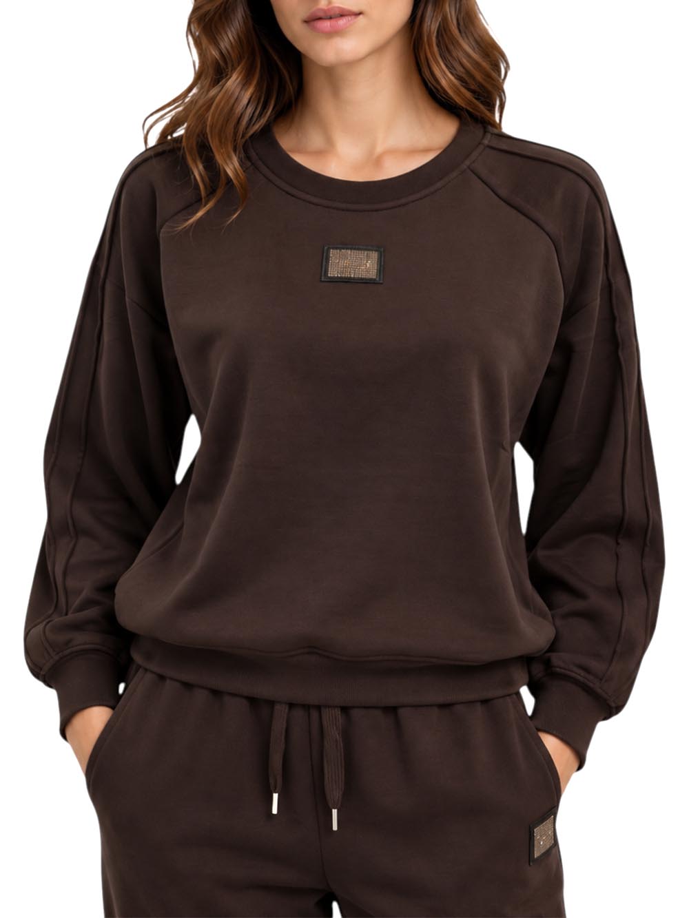 Yes Zee Felpa Donna F005 Nr00 Marrone