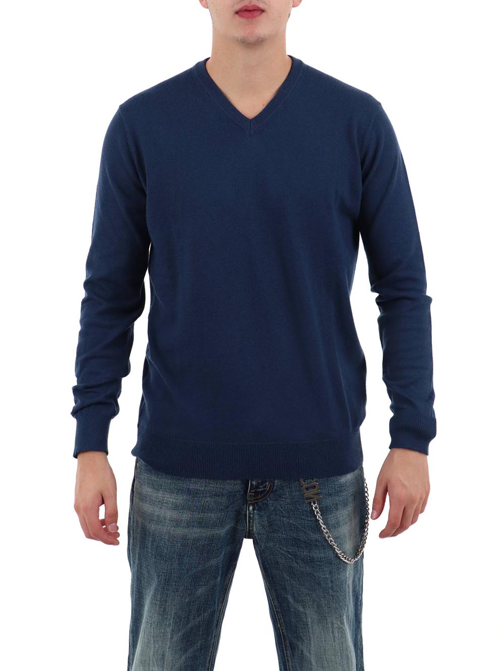 scollo v f.12 YOS Maglia Uomo 3011900 Denim