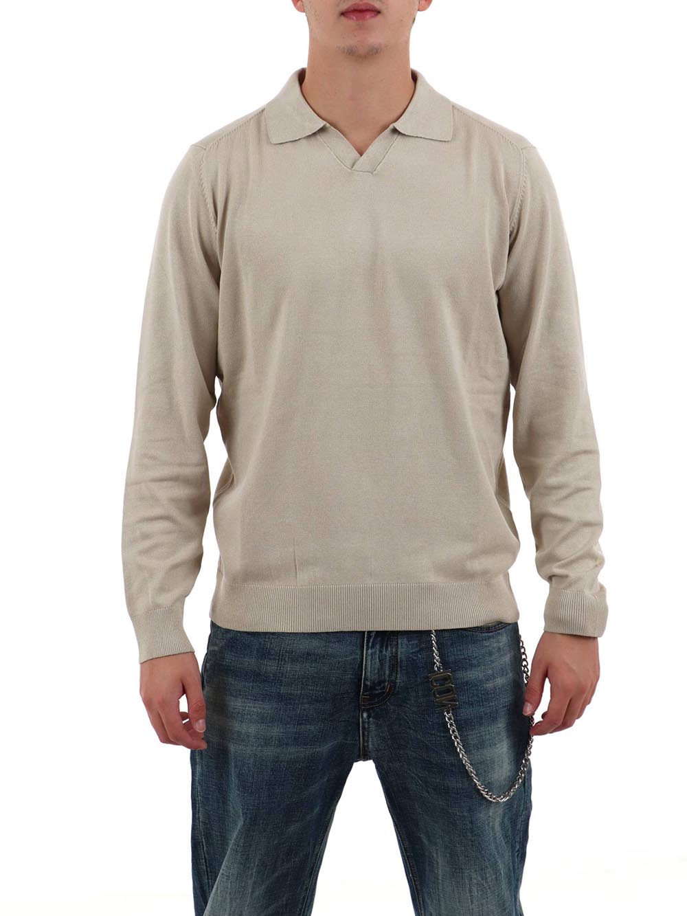 polo collo derby essentials f.12 YOS Maglia Uomo 3021900 Beige