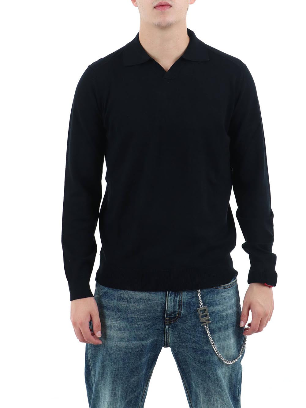 polo collo derby essentials f.12 YOS Maglia Uomo 3021900 Nero