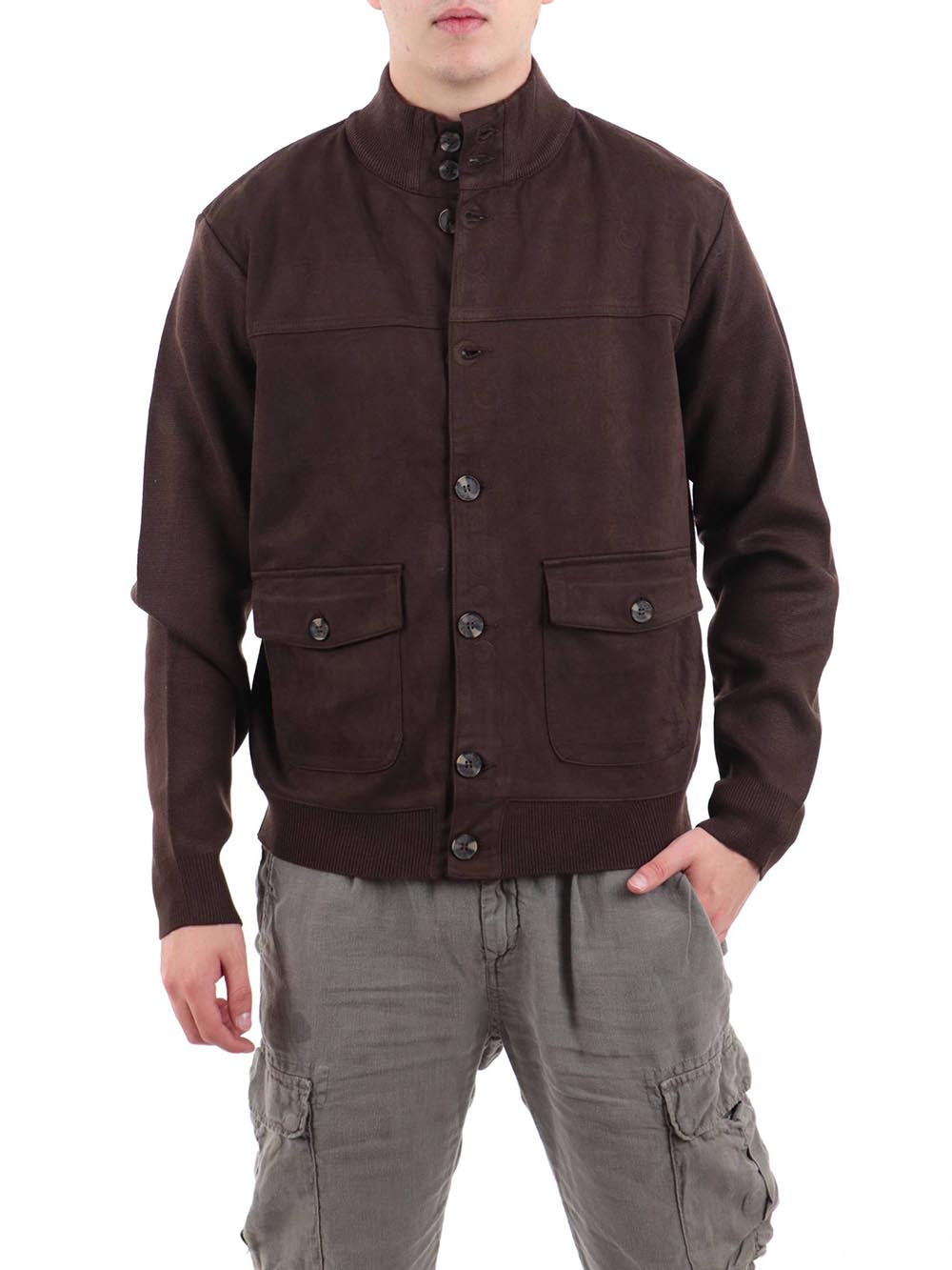 giacca lup.bott YOS Maglia Uomo 6001226 Marrone