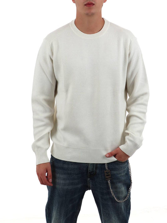 paricollo milano stitch f.12 YOS Maglia Uomo 6013226 Ecru