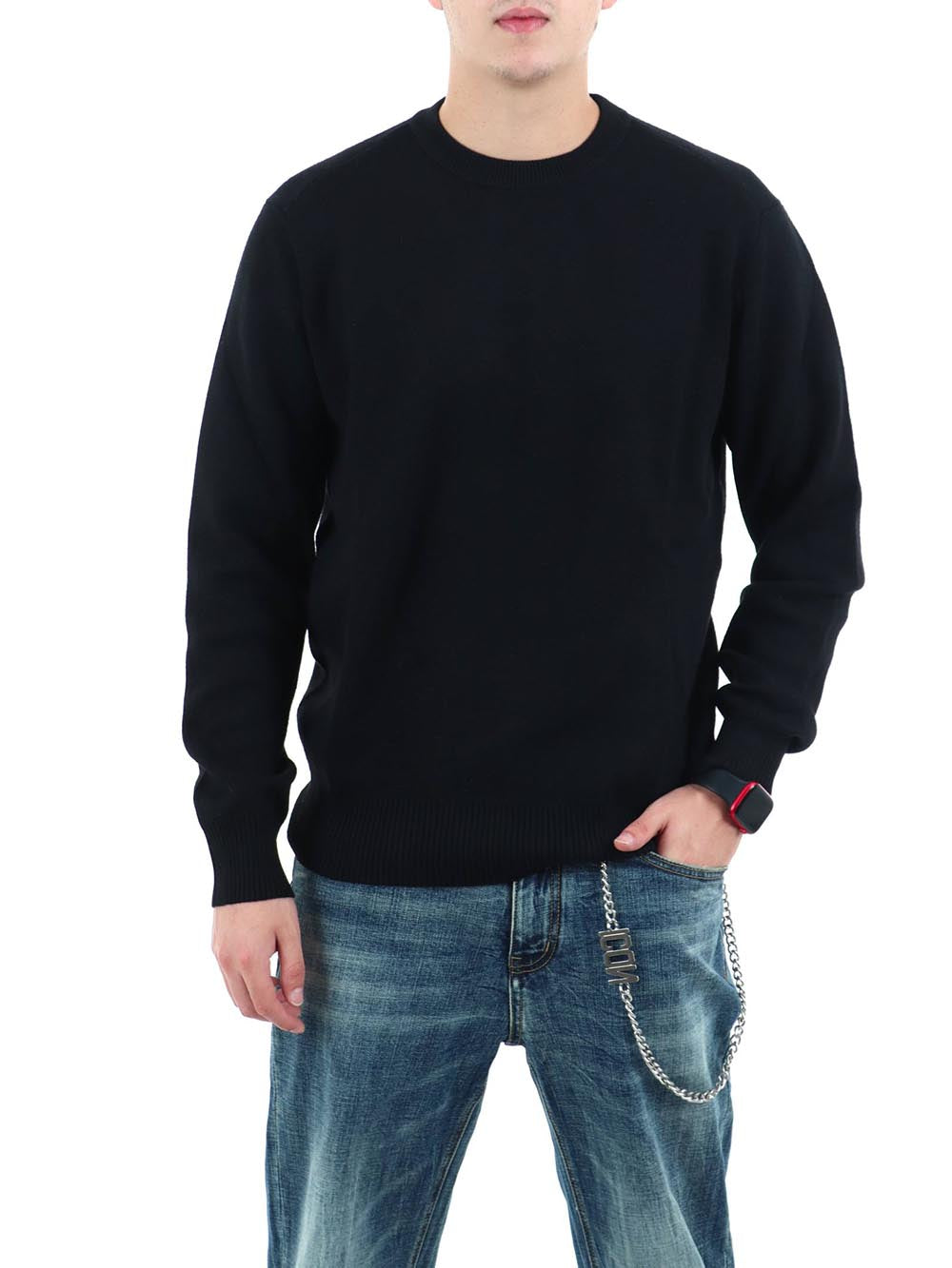 paricollo milano stitch f.12 YOS Maglia Uomo 6013226 Nero