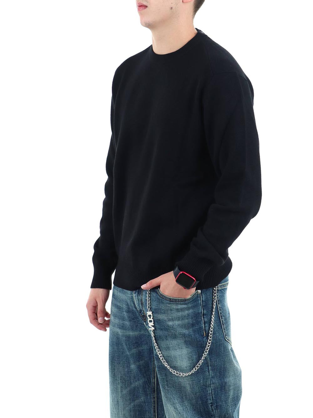 paricollo milano stitch f.12 YOS Maglia Uomo 6013226 Nero